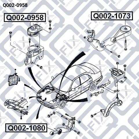 Права опора двигуна Q-fix Q0020958