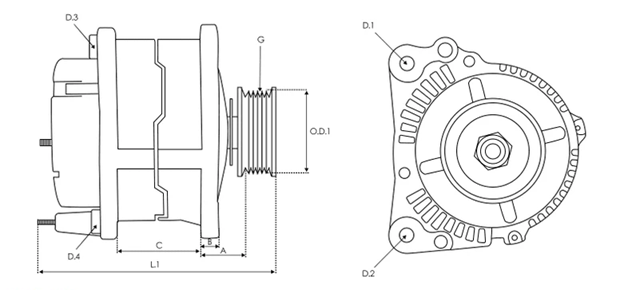 Генератор CA1381 HC Parts