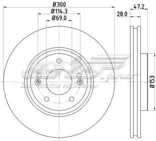 Диск переднього гальма Metelli 231162C ціна, від 57.52 USD