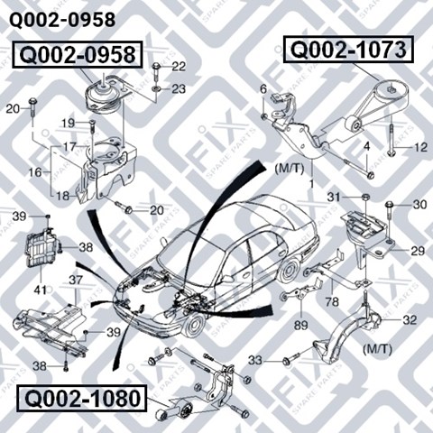 Q0020958 Q-fix Права подушка мотора