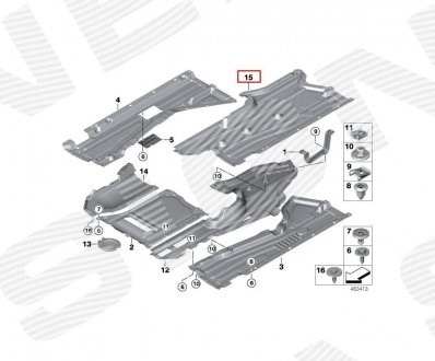 PBM98134A Signeda Захист днища, лівий
