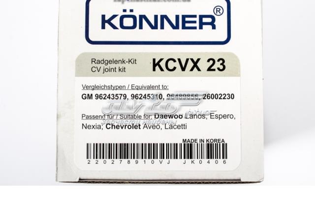 KCVX23 Konner Пильник ШРКШ внутрішній, передній півосі