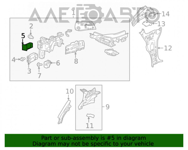 Кронштейн підсилювача переднього бампера FPS FP1722944 ціна, від 43.71 USD