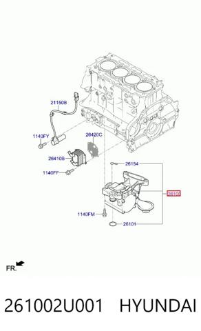 261002U001QQK Hyundai/Kia Масляний насос двигуна