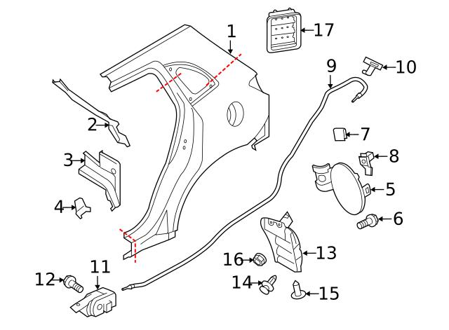 Фіксатор лючка бензобака MB642442 Mitsubishi