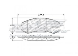 Тормозні колодки Centric Parts 10210840