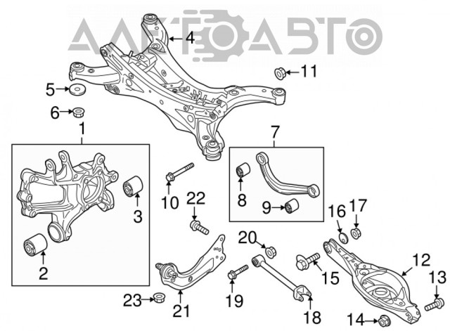 Купити KB7W28500 Mazda Важіль задньої підвіски поперечний, правий