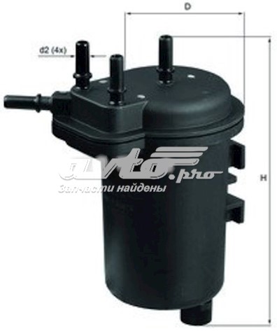 Фільтр паливний Mahle Original KL432