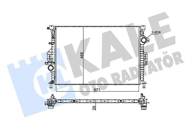 Радіатор основний Kale 346120 ціна, від 91.80 USD