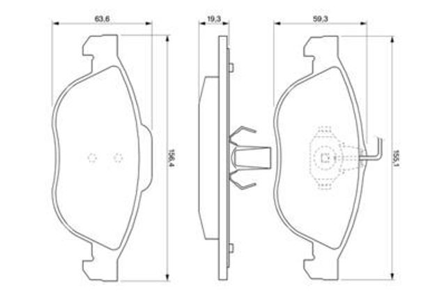 Передні тормозні колодки 986424507 Bosch