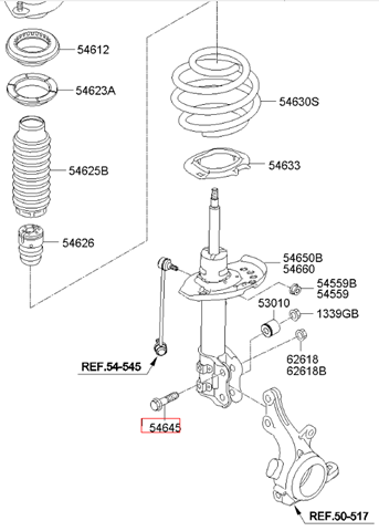  546454R000 Hyundai/Kia