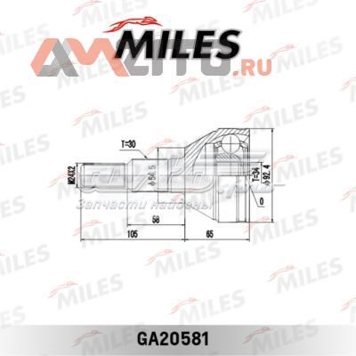 ШРУС зовнішній передній GA20581 Miles