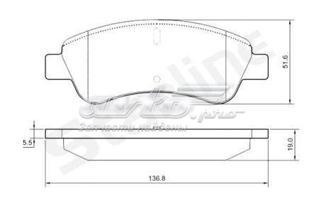 Купити SBDS842P Starline Колодки гальмівні передні, дискові