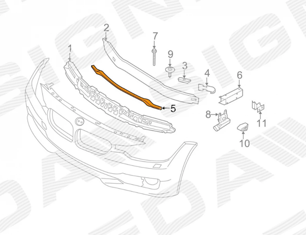 PBM43075A Signeda Балка бампера переднього