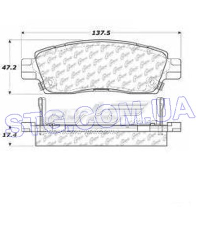 Задні гальмівні колодки 10208830 Centric Parts