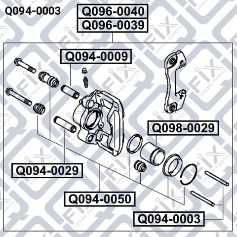 Купити Q0940003 Q-fix Супорт гальмівного, заднього
