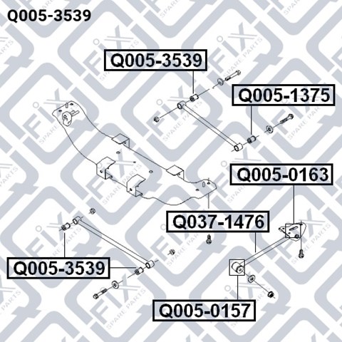 Купити Q0053539 Q-fix Сайлентблок заднього поперечного важеля