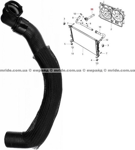 Шланг/патрубок радіатора охолодження, нижній K68102133AC Fiat/Alfa/Lancia