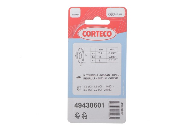 Купити 49430601 Corteco Кільце форсунки