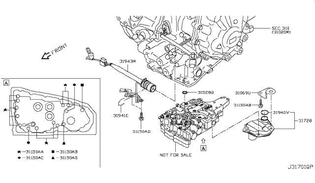 Кільце ущільнювача фільтра АКПП 315261XG0A Nissan/Infiniti