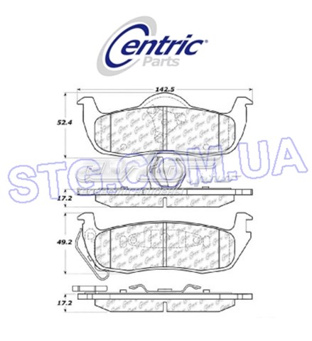 Купити 10210870 Centric Parts Задні колодки