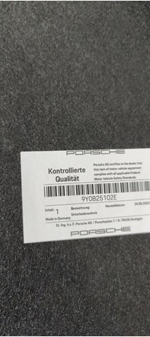  9Y0825101E Porsche