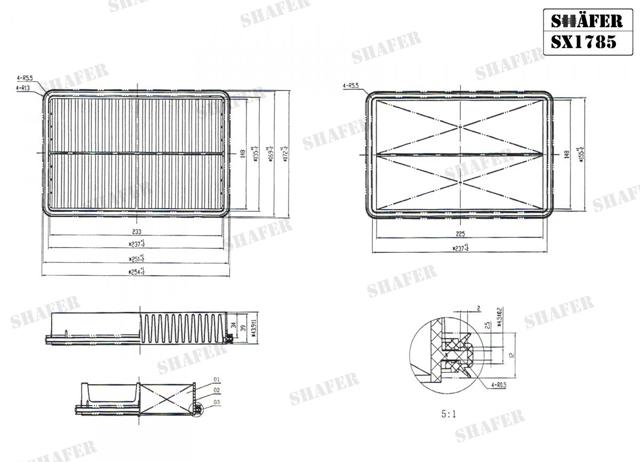 Фільтр повітряний SX1785 Shafer