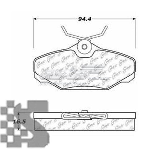 10206100 Centric Parts Колодки гальмівні задні, дискові