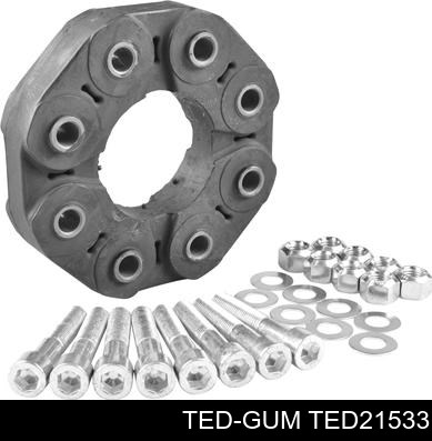 Муфта кардана еластична, задня TED21533 TED-GUM