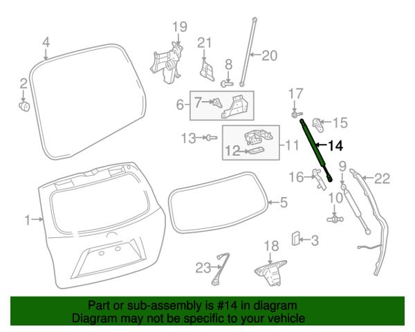 Купити 6895049375 Toyota Амортизатор двері багажника