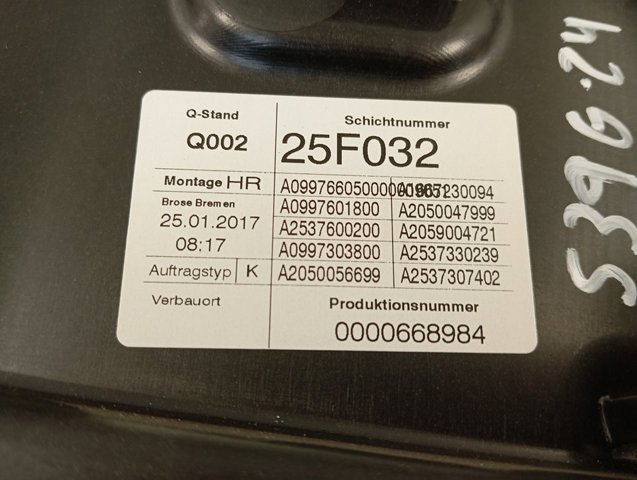 Купити A0997660500 Mercedes 