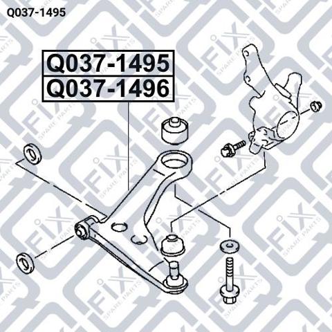Важіль передньої підвіски нижній, правий Q-fix Q0371495 ціна, від 34.87 USD