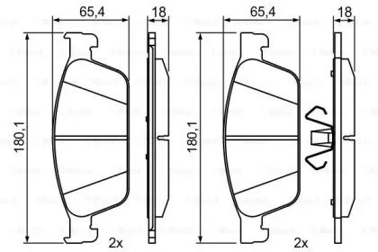 Гальмівні колодки Bosch 986495388 ціна, від 34.36 USD