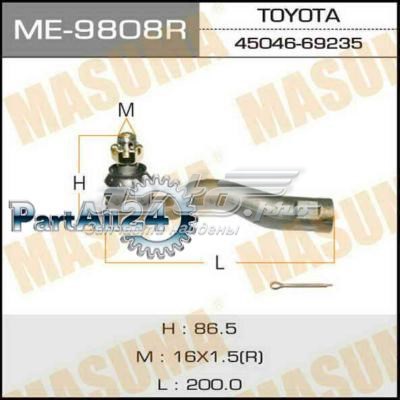 ME9808R Masuma Зовнішній наконечник рульової тяги