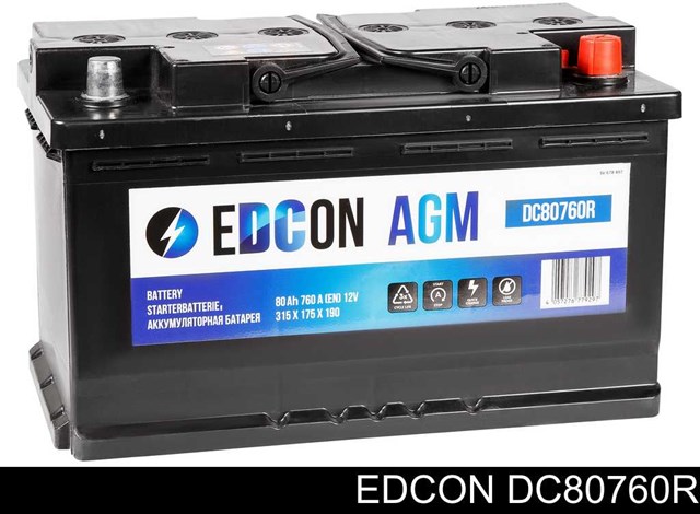 Купити Акумулятор EDCON (DC80760R)