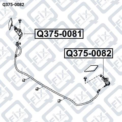 Купити Q3750082 Q-fix Форсунка омивача фари передньої, лівою
