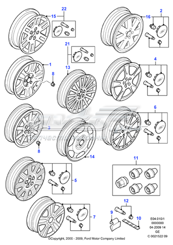 Вентиль для колеса 6764791 Ford