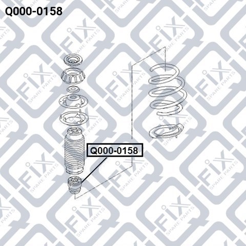 Буфер-відбійник амортизатора переднього Q-fix Q0000158 ціна, від 4.87 USD