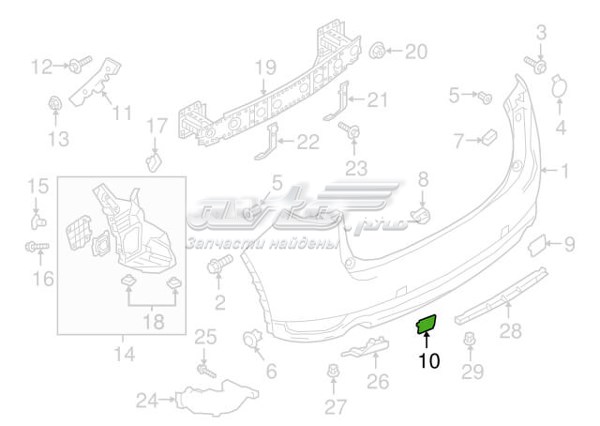 Купити KB8A50EL1BB Mazda Заглушка бампера буксирувального гака, задня