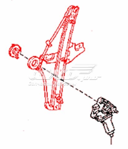 Механізм склопідіймача двері передньої, правої 6980120210 Toyota