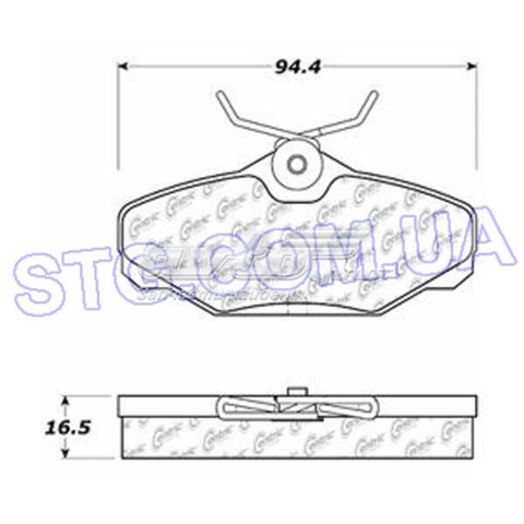 Задні дискові колодки Centric Parts 10206100
