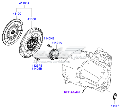 Пелюстковий кошик зчеплення Hyundai/Kia 4130024110 ціна, від 58.69 USD
