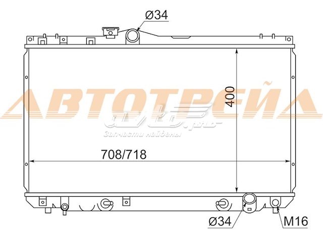 Купити 1640046240 Toyota Радіатор двигуна