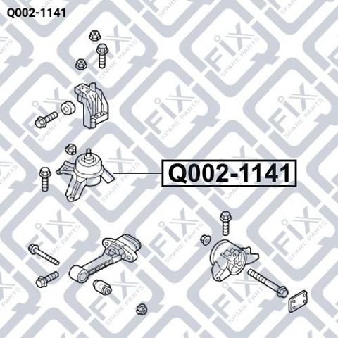 Права подушка двигуна Q-fix Q0021141 ціна, від 48.72 USD