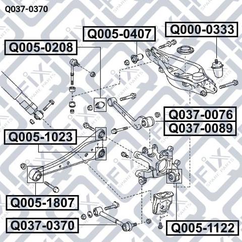 Q0370370 Q-fix Поперечна тяга задньої підвіски