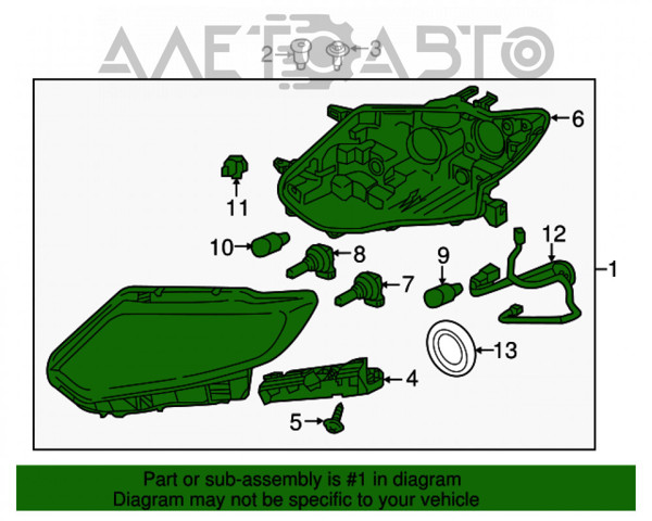 FP5042R3E Depo/Loro/Abakus Фара дальнього світла в зборі