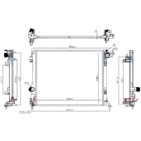 Купити BM2075 Magneti Marelli Радіатор двигуна