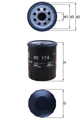 Фільтр масляний HC174 Mahle Original