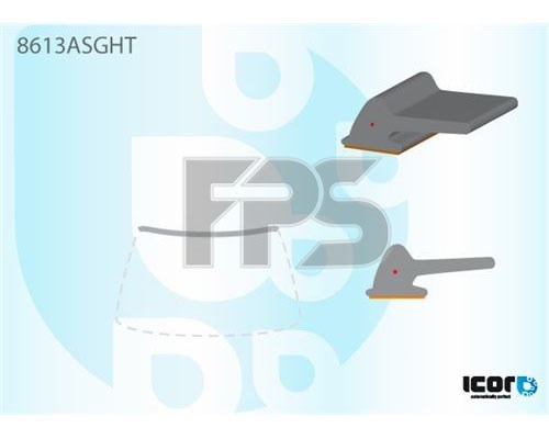 GS7443P111X FPS Молдинг лобового скла, верхній