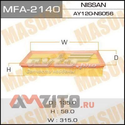 MFA2140 Masuma фільтр повітряний